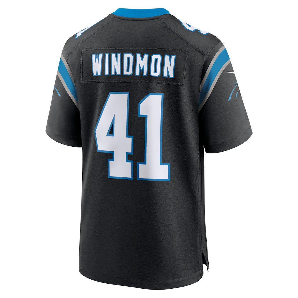 C.Panthers #41 Jacoby Windmon Black Team Game Stitched Football Jerseys