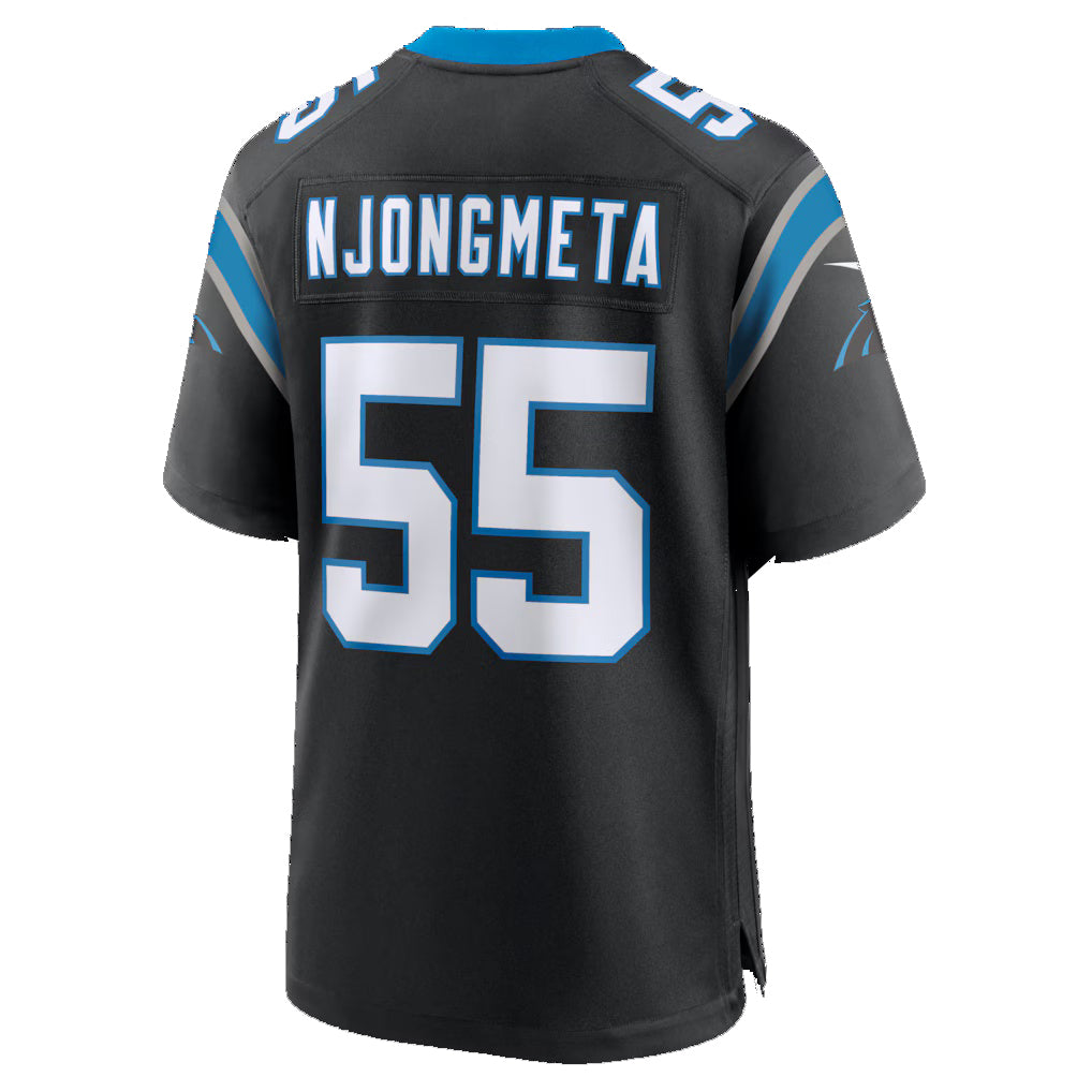 C.Panthers #55 Maema Njongmeta Black Team Game Stitched Football Jerseys