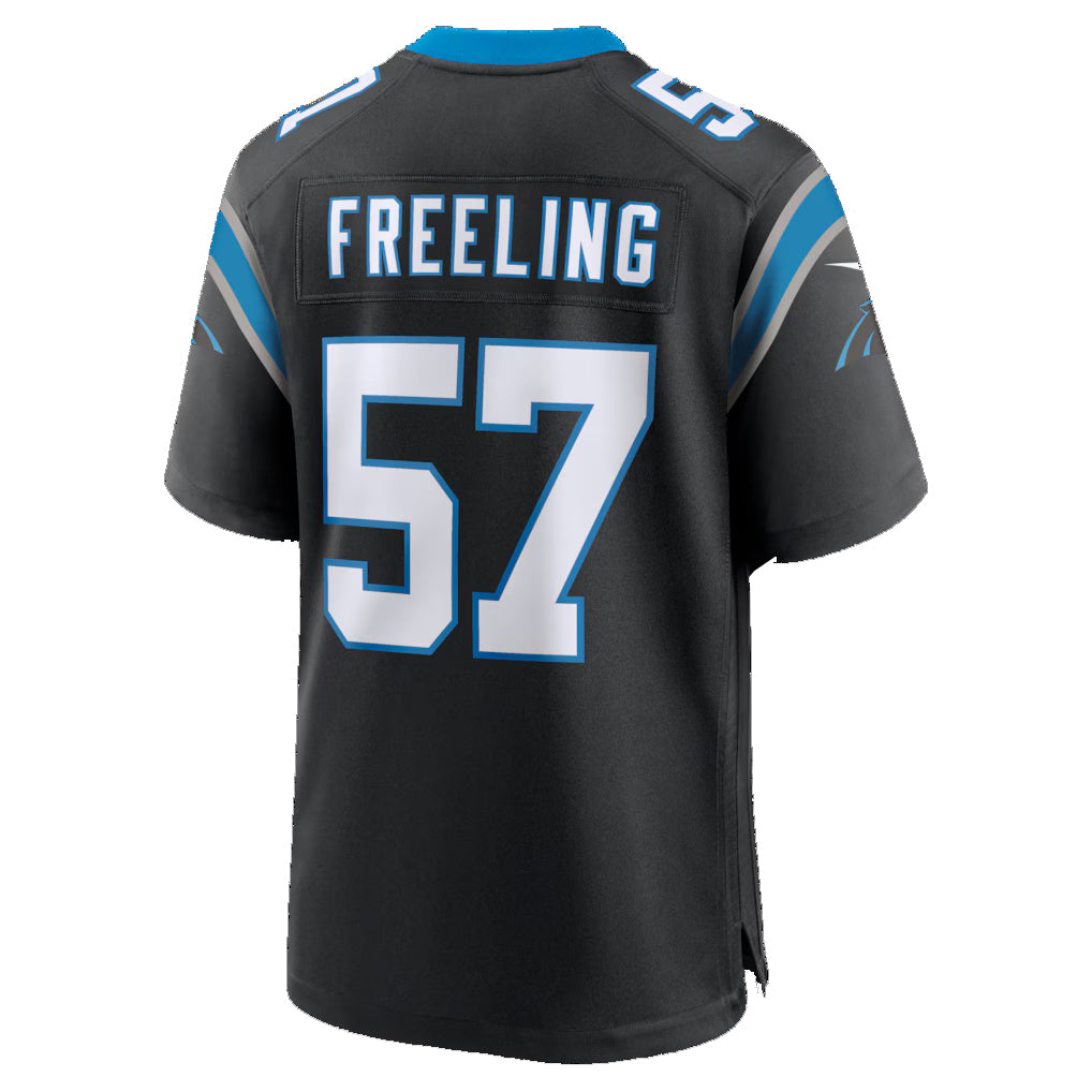 C.Panthers #57 Monroe Freeling Black 2026 Draft First Round Pick No. 19 Team Game Stitched Football Jerseys