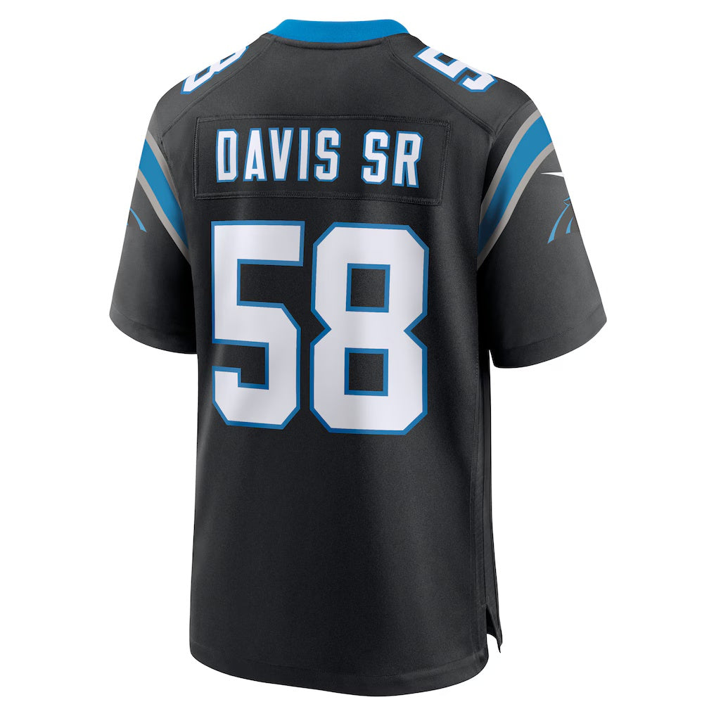 C.Panthers #58 Thomas Davis Sr. Black Team Retired Game Stitched Football Jerseys