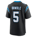 C.Panthers #5 Rico Dowdle Black Team Game Stitched Football Jerseys