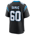 C.Panthers #60 Nick Samac Black Team Game Stitched Football Jerseys