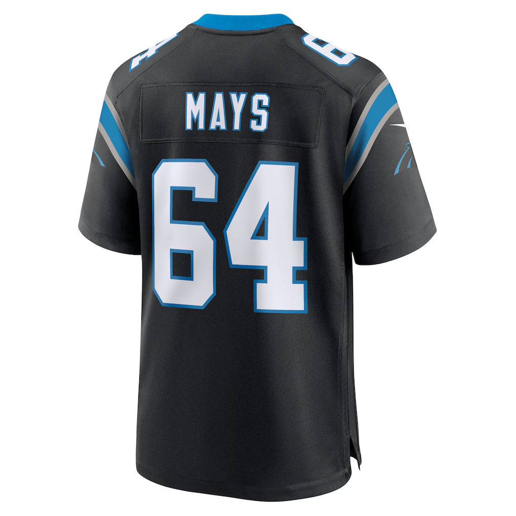 C.Panthers #64 Cade Mays Black Team Game Stitched Football Jerseys