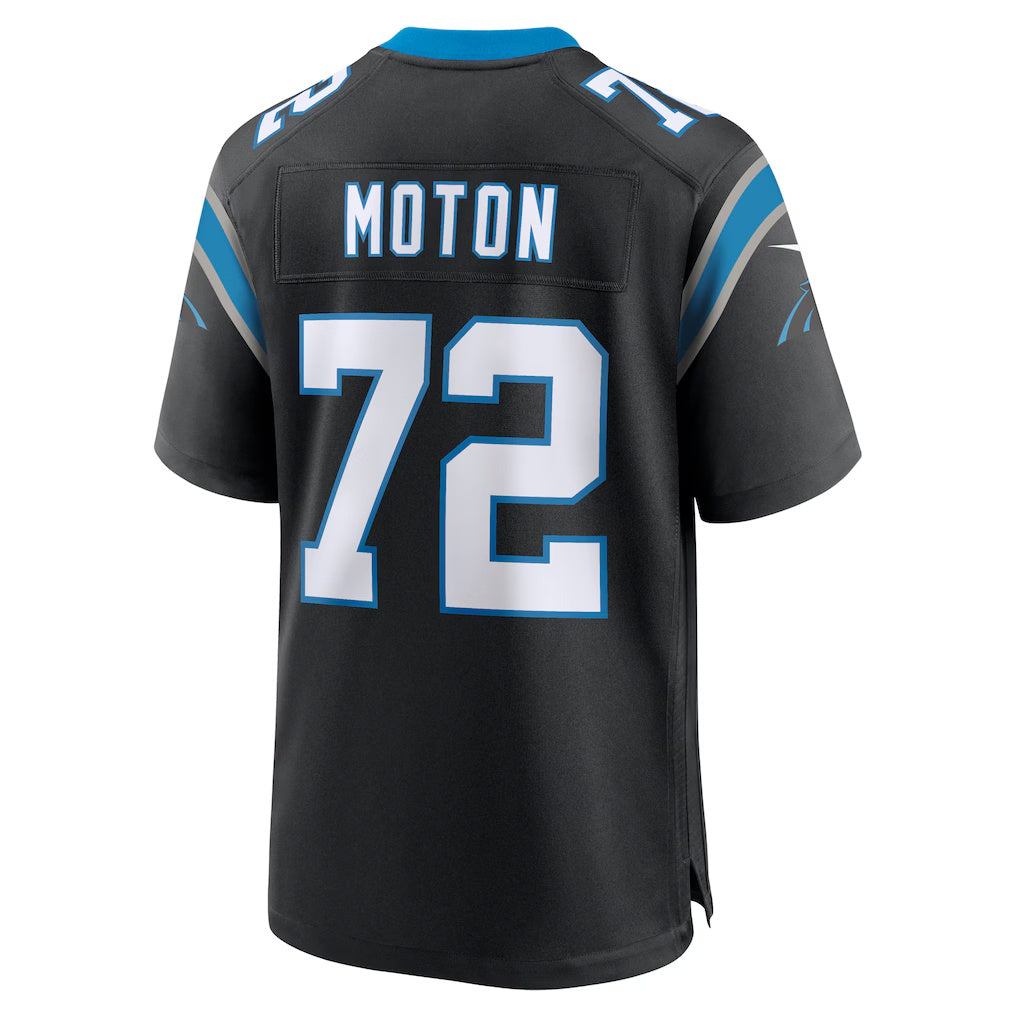 C.Panthers #72 Taylor Moton Black Team Game Stitched Football Jerseys