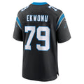 C.Panthers #79 Ikem Ekwonu Black Game Stitched Football Jerseys