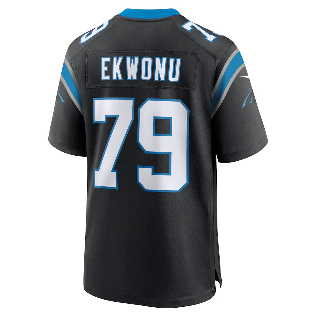 C.Panthers #79 Ikem Ekwonu Black Game Stitched Football Jerseys
