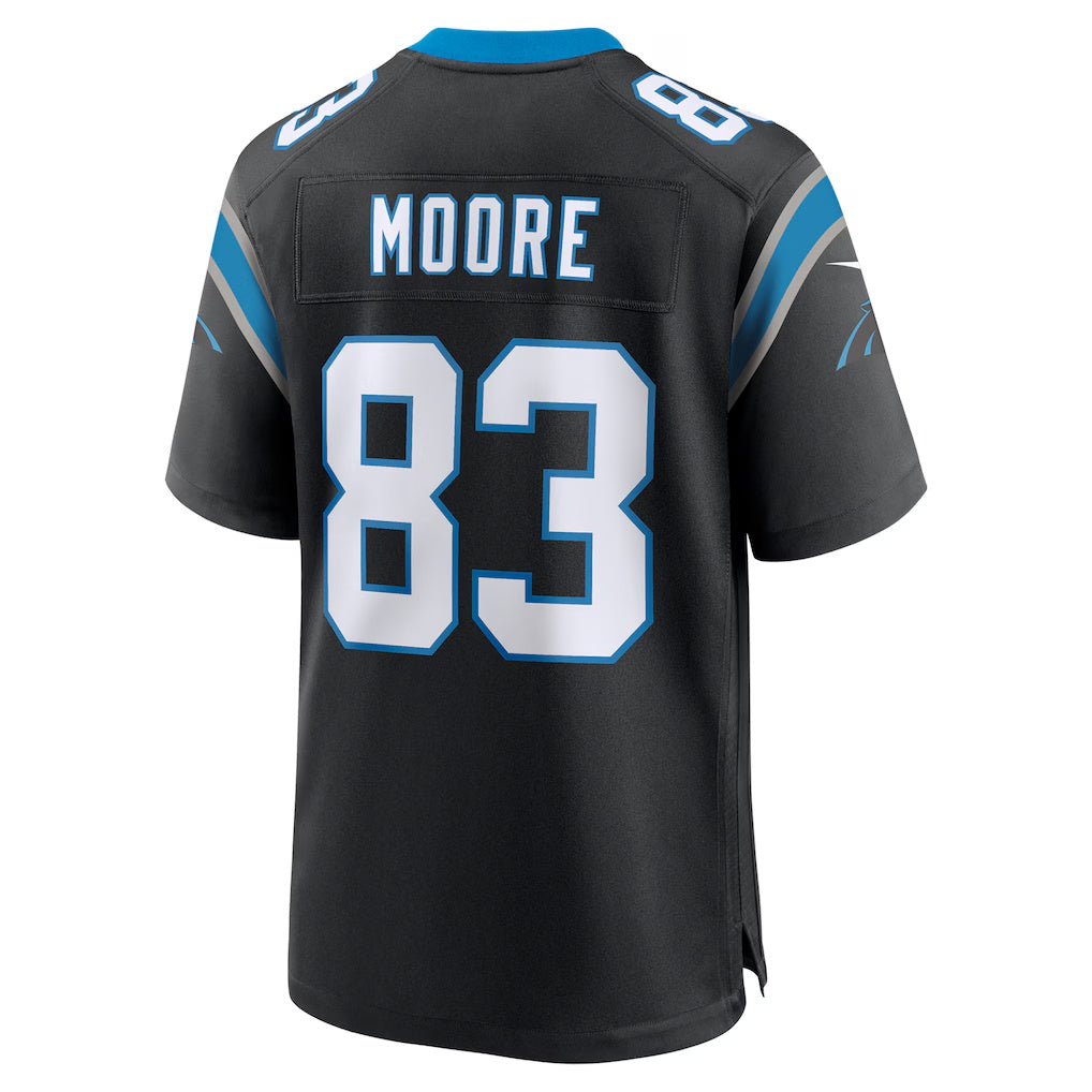 C.Panthers #83 David Moore Black Game Stitched Football Jerseys