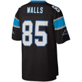 C.Panthers #85 Wesley Walls Mitchell & Ness Black Legacy Replica Stitched Football Jerseys