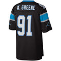 C.Panthers #91 Kevin Greene Mitchell & Ness Black Legacy Replica Stitched Football Jerseys