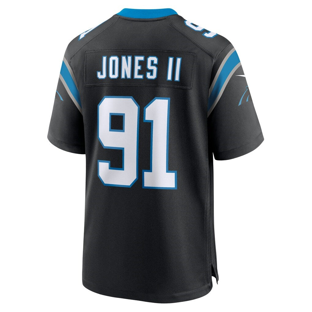 C.Panthers #91 Patrick Jones II Black Team Game Stitched Football Jerseys