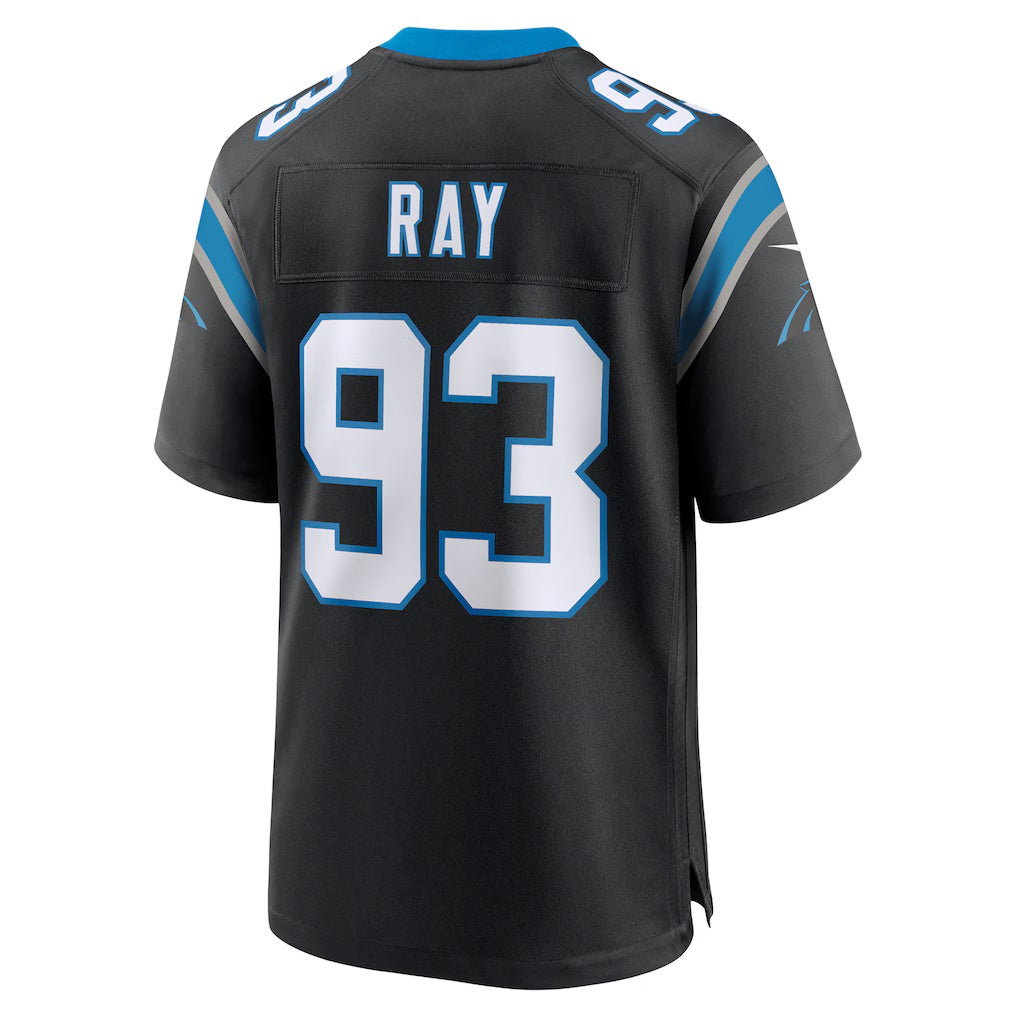 C.Panthers #93 LaBryan Ray Black Team Game Stitched Football Jerseys