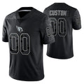 Custom A.Cardinals ACTIVE PLAYER Black Reflective Limited Stitched Football Jerseys