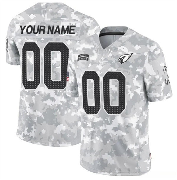 Custom A.Cardinals Active Player 2024 F.U.S.E Arctic Camo Salute to Service Stitched Football Jerseys