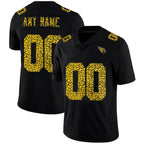 Custom A.Cardinals Black Leopard Print Fashion Vapor Limited Stitched Football Jerseys