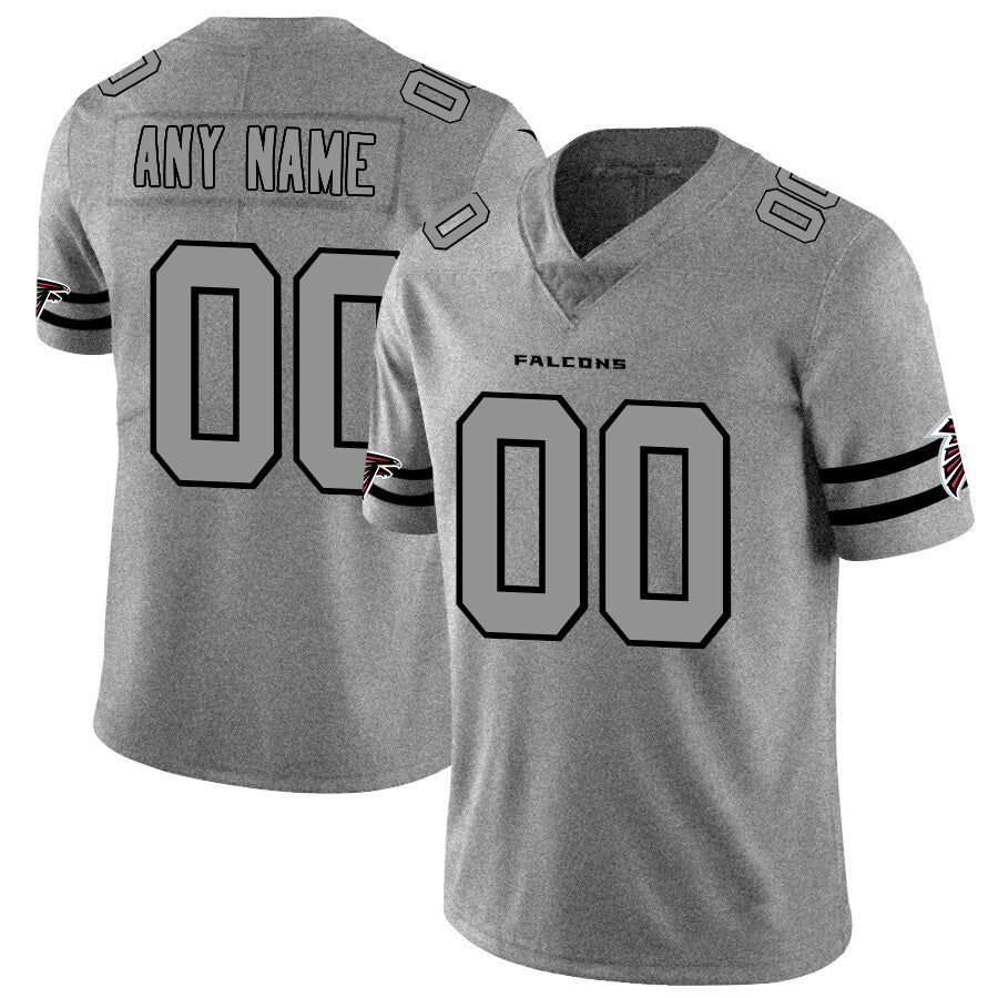 Custom A.Falcons 2019 Gray Gridiron Gray Vapor Untouchable Limited Stitched Football Jerseys