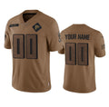 Custom A.Falcons Active Player 2023 Brown Salute To Setvice Limited Stitched Football Jerseys