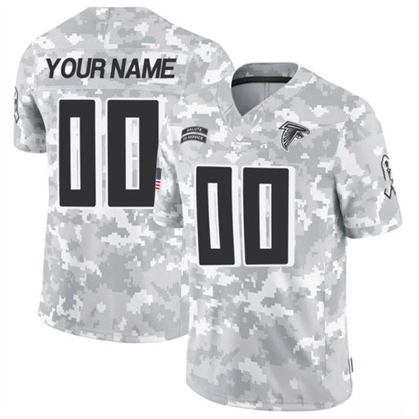 Custom A.Falcons Active Player 2024 F.U.S.E Arctic Camo Salute to Service Limited Stitched Football Jerseys