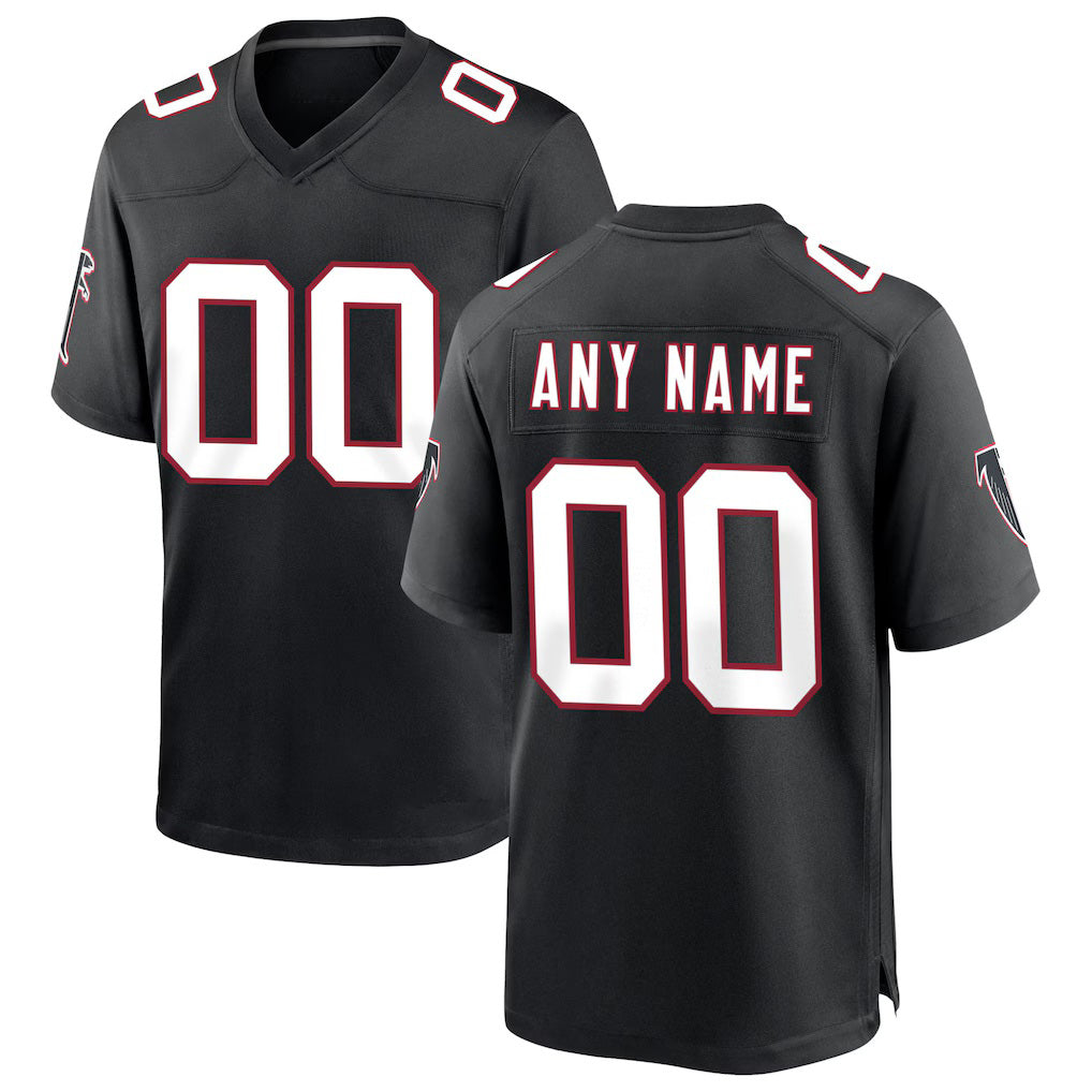 Custom A.Falcons Black Throwback Game Stitched Football Jerseys
