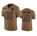 Custom B.Bills Active Player 2023 Brown Salute To Service Limited Stitched Football Jerseys