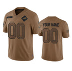 Custom B.Bills Active Player 2023 Brown Salute To Service Limited Stitched Football Jerseys