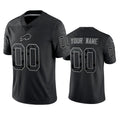 Custom B.Bills Active Player Black Reflective Limited Stitched Football Jerseys