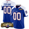 Custom B.Bills Active Player Blue White 2023 F.U.S.E. AFC East Champions Ptach Stitched Football Jerseys