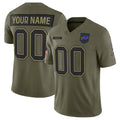 Custom B.Bills Active Player Olive 2025 Salute to Service Limited Stitched Football Jerseys