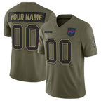 Custom B.Bills Active Player Olive 2025 Salute to Service Limited Stitched Football Jerseys