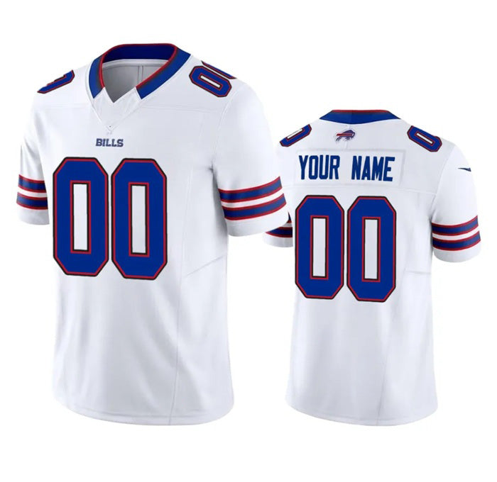 Custom B.Bills Active Player White 2023 F.U.S.E. Vapor Untouchable Limited Stitched Football Jerseys