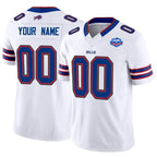 Custom B.Bills Active Player White 2025 F.U.S.E. With Farewell Patch Vapor Untouchable Limited Stitched Football Jerseys