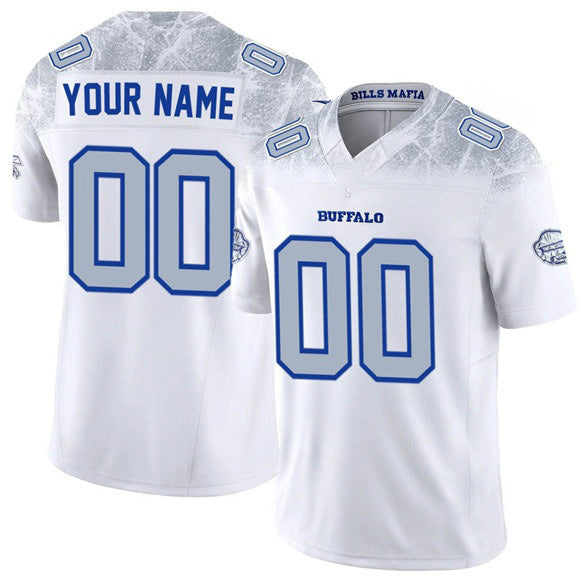 Custom B.Bills Active Player White 2025 F.U.S.E. “Rivalries” Vapor Untouchable Limited Stitched Football Jerseys