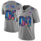 Custom B.Bills Multi-Color 2020 Crucial Catch Vapor Untouchable Limited Stitched Football Jerseys