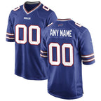 Custom B.Bills Royal Game Stitched Football Jerseys