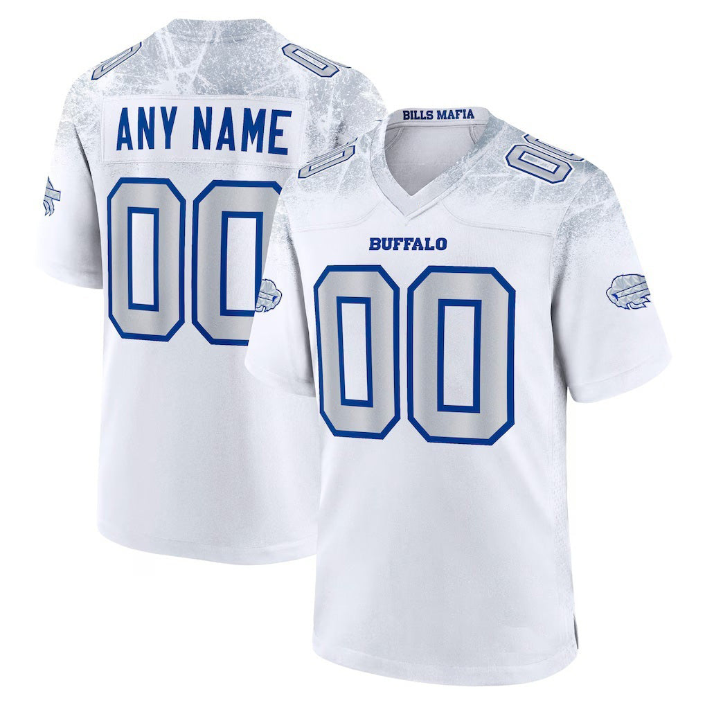 Custom B.Bills White 2025 Rivalries Collection Game Stitched Football Jerseys