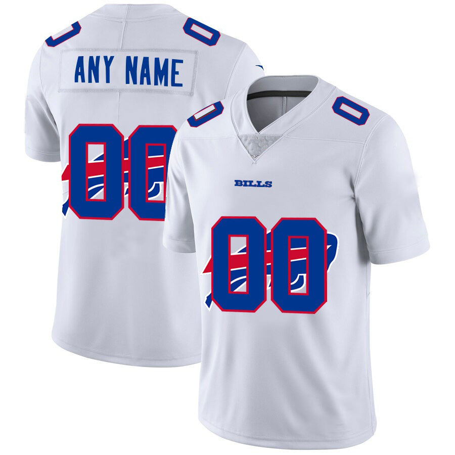 Custom B.Bills White Team Big Logo Vapor Untouchable Limited Stitched Football Jerseys