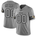 Custom B.Ravens 2019 Gray Gridiron Gray Vapor Untouchable Limited Stitched Football Jerseys