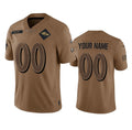Custom B.Ravens Active Player 2023 Brown Salute To Service Limited Stitched Football Jerseys