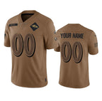 Custom B.Ravens Active Player 2023 Brown Salute To Service Limited Stitched Football Jerseys