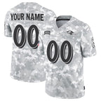 Custom B.Ravens Active Player 2024 F.U.S.E Arctic Camo Salute To Service Limited Stitched Football Jerseys