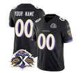 Custom B.Ravens Active Player Black 2023 F.U.S.E With Patch Throwback Vapor Limited Stitched Football Jerseys