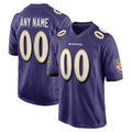 Custom B.Ravens Purple Game Stitched Football Jerseys