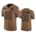 Custom C.Bears Active Player 2023 Brown Salute To Service Limited Stitched Football Jerseys