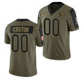Custom C.Bears Olive ACTIVE PLAYER 2021 Salute To Service Limited Stitched Football Jerseys