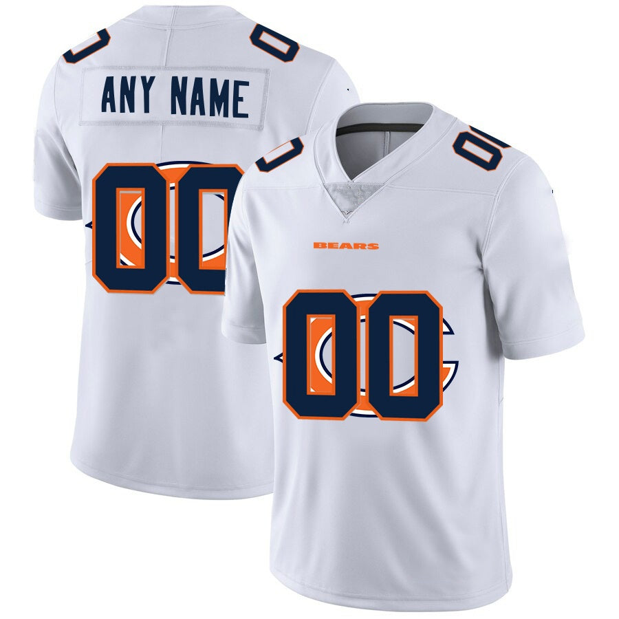 Custom C.Bears White Team Big Logo Vapor Untouchable Limited Stitched Football Jerseys