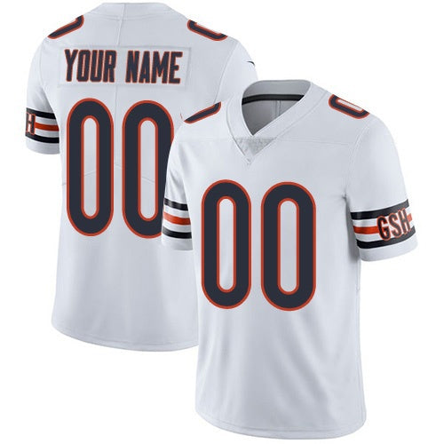 Custom C.Bears White Vapor Untouchable Player Limited Stitched Football Jerseys