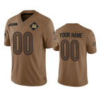 Custom C.Bengals Active Player 2023 Brown Salute To Service Limited Stitched Football Jerseys
