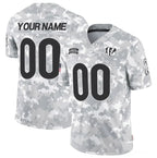 Custom C.Bengals Active Player 2024 F.U.S.E Arctic Camo Salute To Service Limited Stitched Football Jerseys