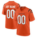 Custom C.Bengals Orange Alternate Game Stitched Football Jerseys