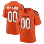 Custom C.Bengals Orange Alternate Game Stitched Football Jerseys
