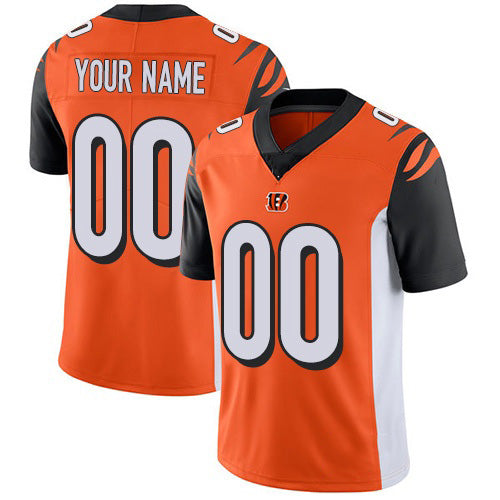 Custom C.Bengals Orange Vapor Untouchable Player Limited Stitched Football Jerseys